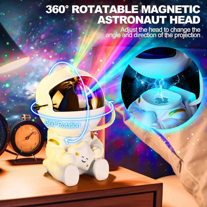 Astronaut Galaxy Star Projector – 8-Mode Starry Night Ceiling Lamp with Remote