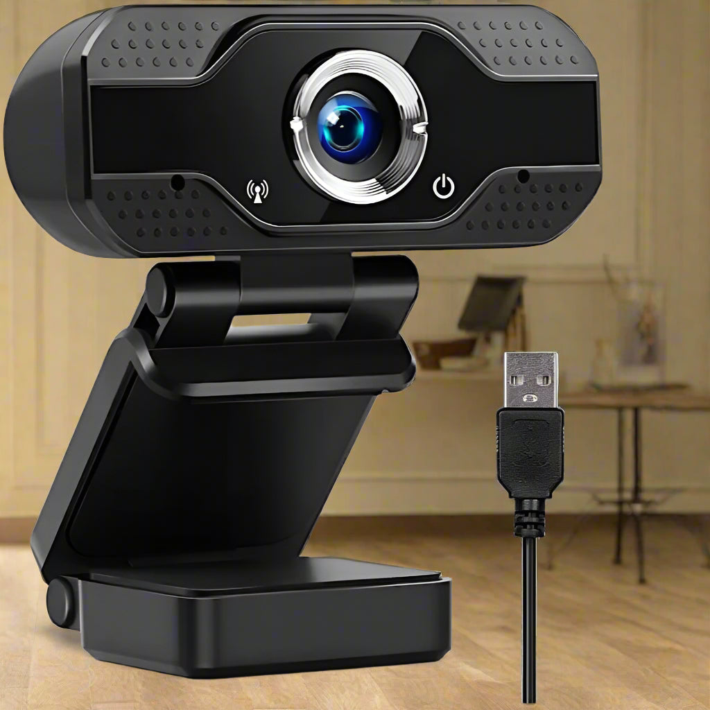 1080P HD USB Webcam with Microphone – Auto Focus, Plug & Play,
