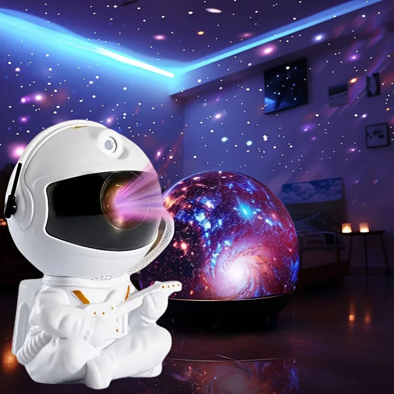 Astronaut Galaxy Star Projector – 8-Mode Starry Night Ceiling Lamp with Remote